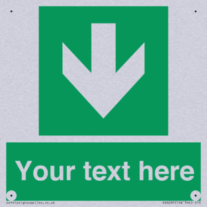 Safe condition Custom arrow down sign